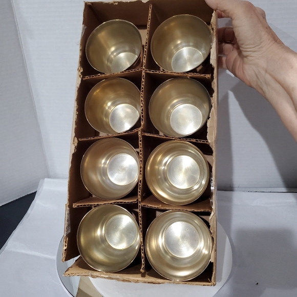 Vintage Other - 8 Vintage Sheridan Fine Silverplate Punch Cups Taunton, Mass Smiths Original Box